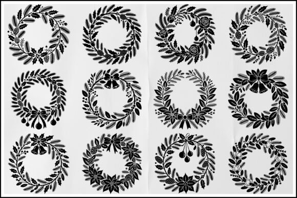 Download Holiday Wreath SVG Bundle for Cricut - Holiday wreath svg Collection