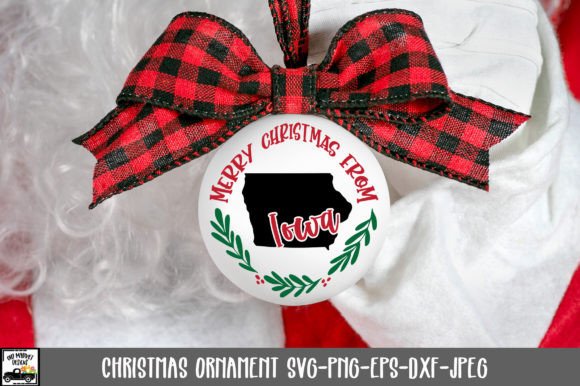Download Iowa Christmas Ornament SVG File - Svg file Collection