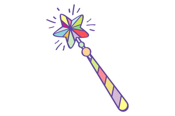 Download Magic Wand Icon. Miracle Wizard Colorful - Miracle Collection