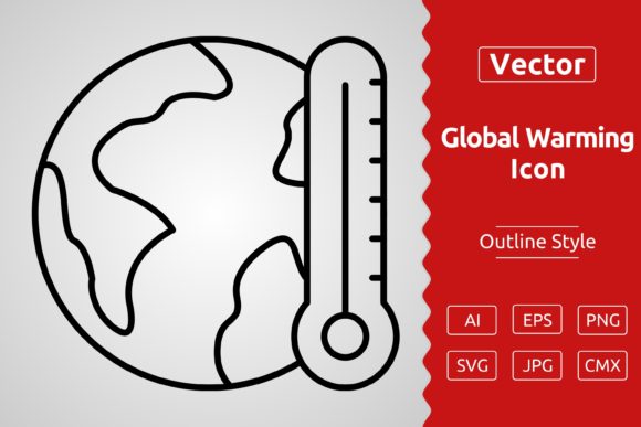 Download Vector Global Warming Outline Icon Design - Vector Collection