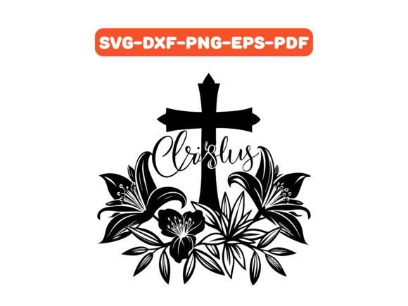 Download Christ Cross Floral Design SVG Vector - Vector Collection
