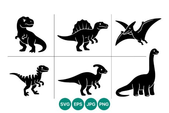 Download Dinosaur Silhouette Vector Art Set - Vector Collection