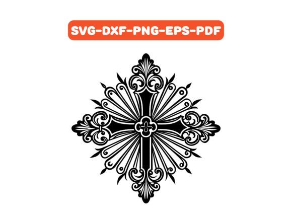 Download Elegant Ornate Cross Design SVG Vector - Vector Collection