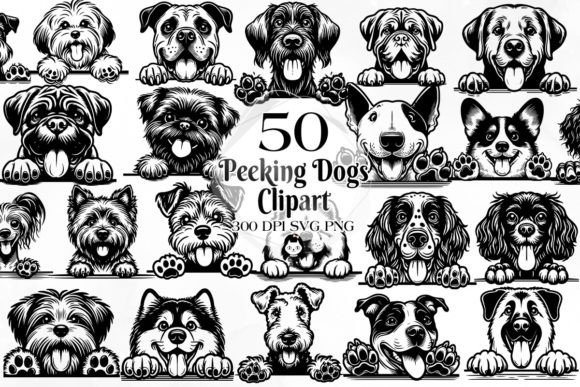 Download 50 Peeking Dog Vector Art SVG PNG Part 2 - Vector Collection
