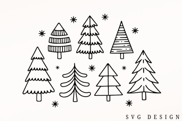 Download Christmas Trees SVG Vector Design - Vector Collection