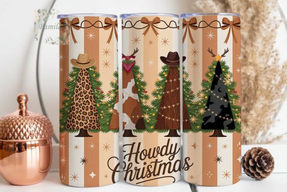 Download Western Cowhide Christmas Trees Tumbler - Cowhide christmas trees Collection