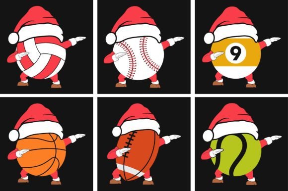 Download Christmas Santa Hat Sports Balls Vector - Vector Collection