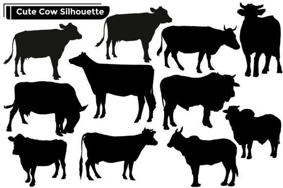 Download Cow Animal Silhouettes Vector Set - Premium Resources