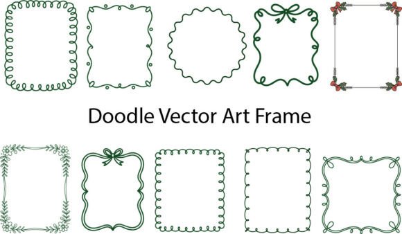Download Hand-Drawn Doodle Vector Art Frames EPS. - Vector Collection
