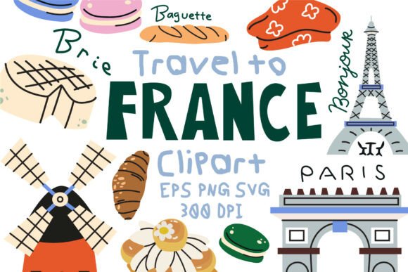 Download France Travel Vector Clipart SVG - Vector Collection