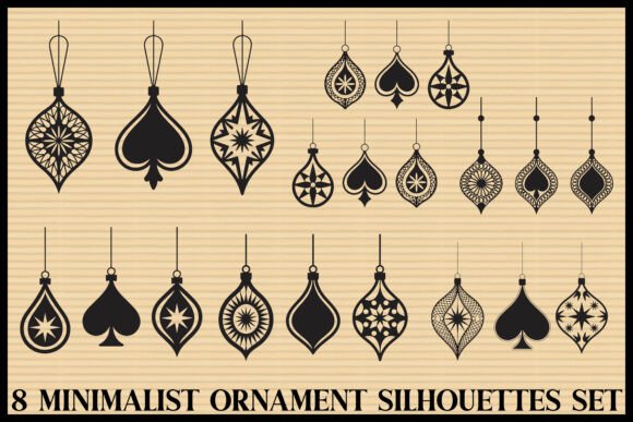 Download 6 Minimalist Ornament Silhouette Bundle - Premium Bundle